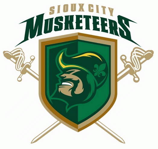 sioux city musketeers 2010-pres primary logo iron on heat transfer